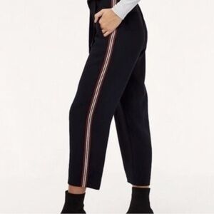 Wilfred Aritzia Black Cropped ankle length stripe black casual pants size 0